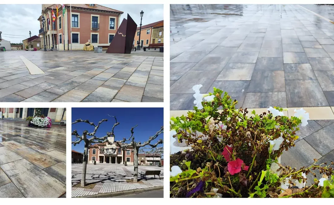 La Gama Fusión de Prefabricados Duero ya luce en la Plaza del Ayuntamiento de Bustillo del Páramo (León)