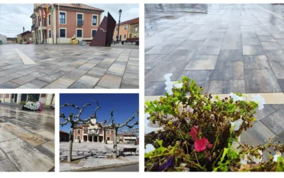 La Gama Fusión de Prefabricados Duero ya luce en la Plaza del Ayuntamiento de Bustillo del Páramo (León)